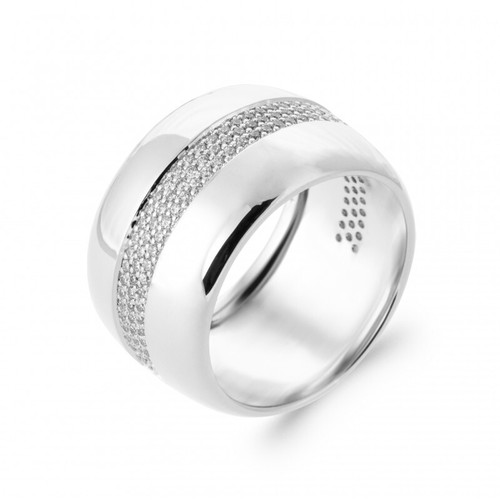 Bague large pavé oxydes - , de