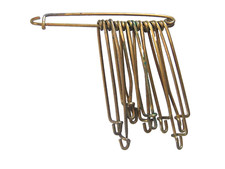 LOT DE 10 EPINGLES DORE POUR INSIGNES MILITAIRE (TOUTES TAILLES)