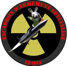 patch lapin crétin sur missile ASMPA, unité basé à saint dizier