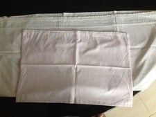 drap + taie avec liseret broderie pour lit bébé fille berceau ou couffin cododo