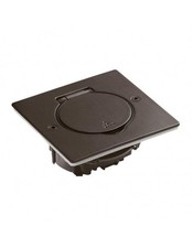 Platine de sol carrée à équiper de mécanisme Mosaic 1 poste acier brun brossé LE