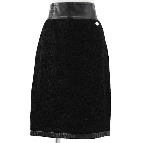 Jupe tweed noir - jupe, chanel