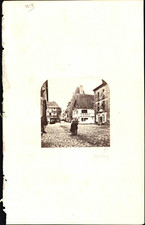 France, Napoléonville, Maison ancienne, vintage print, 1858 Narrative of a walki