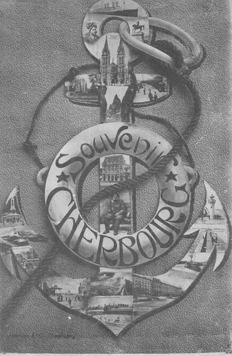 Cpa souvenir cherbourg - de,