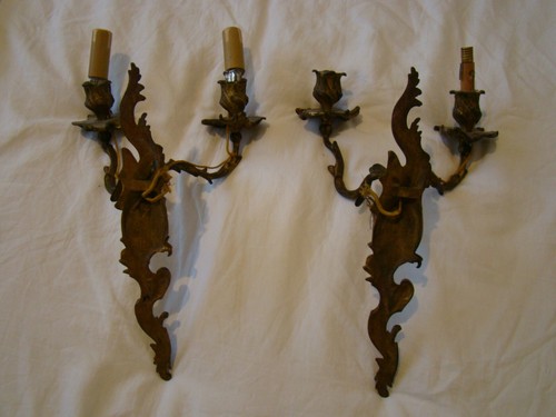 Paire appliques anciennes - paire, d'appliques