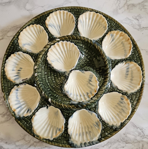 Plat coquillages barbotine - plat,