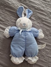 Doudou Lapin Bleu Vichy