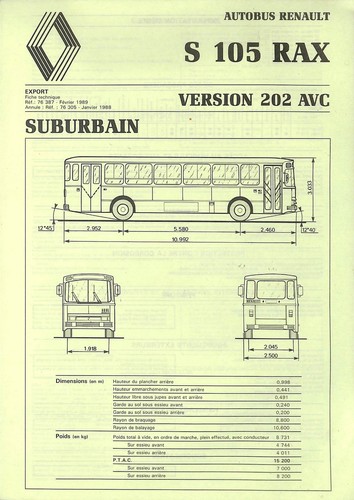 Renault export autobus s 105 - s,