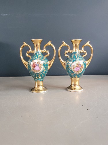 Paire vases porcelaine - de,
