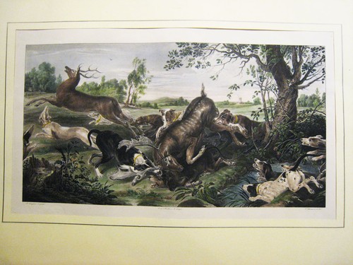 Chasse lithographie - chasse.,