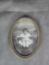 CADRE-PHOTO OVALE, ancien, en