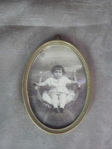 Cadre photo ovale ancien en - cadre-photo, ovale,