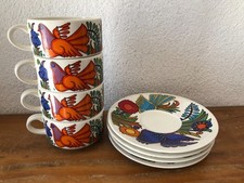 ?‍⬛ 4 tasses + 4 sous tasses / soucoupes    VILLEROY & BOCH Design ACAPULCO