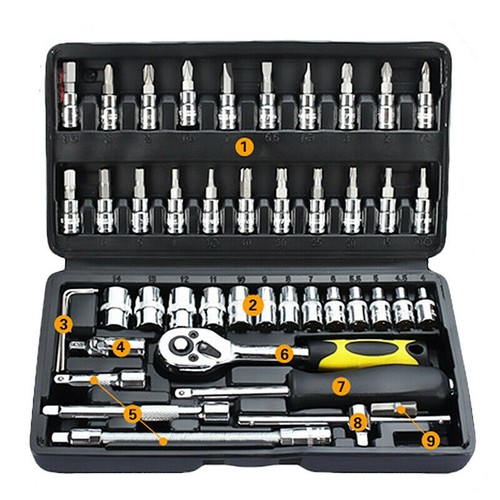 46pcs set clé douille - 46pcs/set,