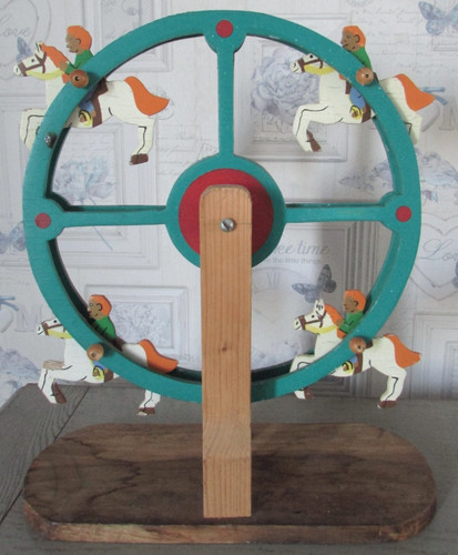 Jouet ancien roue bois - jouet,