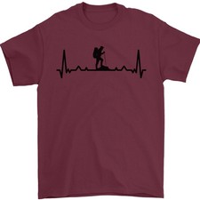 Randonnée Ecg Marche Rambling Trekking Pulse T-Shirt 100% Coton