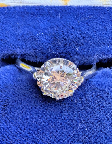 Bague solitaire platine et - solitaire,