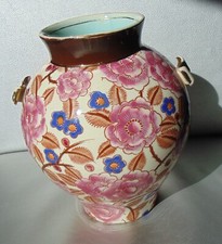 Vase decor floral, boch la louviere, raymond chevalier?