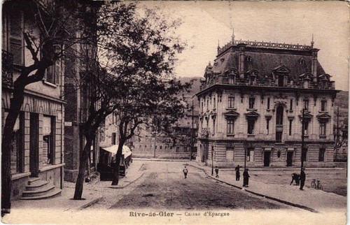 Cpa rive gier caisse - cpa, rive-de-gier