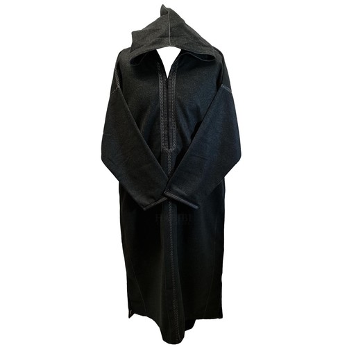 Djellaba thobe capuche gris - djellaba,