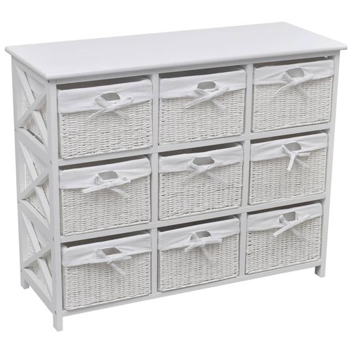 Chiffonnier blanc buffet - chiffonnier,