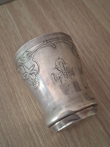 Timbale art nouveau argent - timbale,