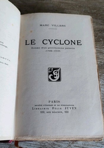 Livre ancien cyclone roman - le,