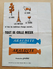 COLLE ARALDITE PAQUEBOT LE FRANCE ILLUSTRATION DÉPLIANT PUB 1956 DROGUERIE TBE