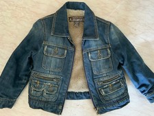 ZARA GIRLS: VESTE FOURRÉE JEAN TAILLE 4-5 ANS, TRÈS STYLÉE, À VOIR !