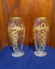 Paire de vase - Verre gravé