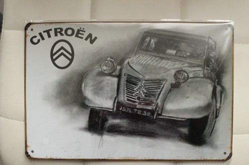 Plaque publicitaire citroen - publicitaire,