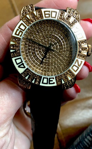 Croton rose gold plated - rose, pave