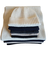 Made in Italy 95% cachemire 5% laine hiver LOT tricot écharpe + bonnet...