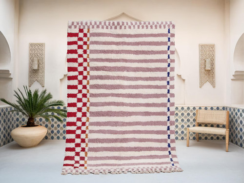 Tapis laine beni - laine, ourain