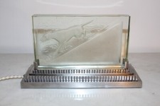 Lampe En Verre Et Fer Forge