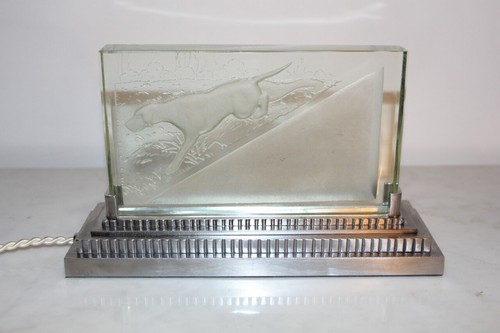 Lampe verre fer forge - lampe, en