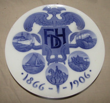 Royal Copenhagen Assiette Commémorative Assiette Murale 1866 1906 F D H , PLATE