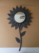 miroir forme fleur en métal