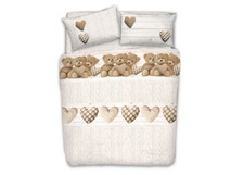 Couvre-Lit Piquet En 100% Coton Dessin Neuf Petits Ours