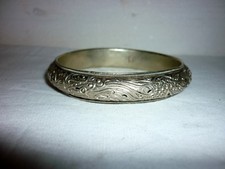 bracelet ancien argent massif creux grelot solid silver bracelet Chine