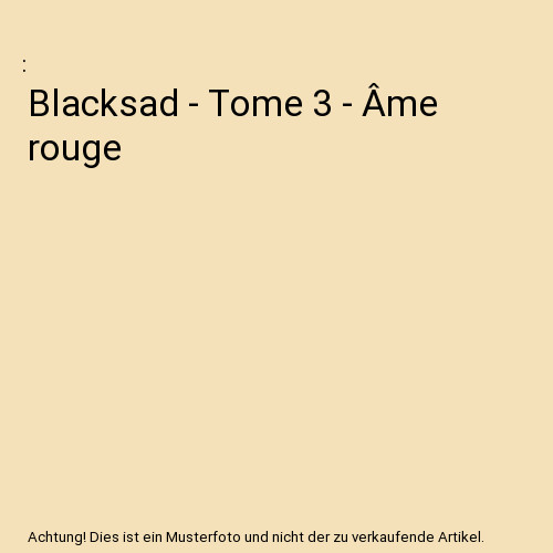 Blacksad tome âme rouge - -,