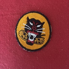 WW2 US ARMY PATCH TANK DESTROYER 8 WHEEL ORIGINAL OFF UNIFORM WHITE BACK