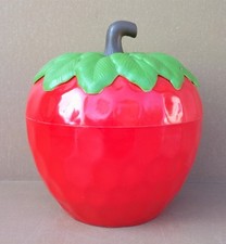 Seau à glaçons vintage FRAISE déco salon cuisine ice bucket STRAWBERRY