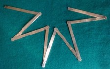 Ancien Mètre pliant en Laiton ou Cuivre -  1 Mètre