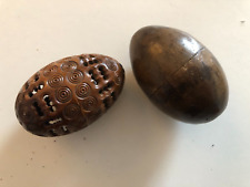 ❤️ Lot de 2 oeufs en bois à repriser mercerie ancienne vintage couture