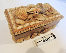 JOLI ANCIEN COFFRET COQUILLAGES / SOUVENIR BORD DE MER