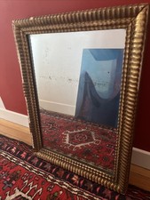 Miroir ancien bois stuc - miroir,