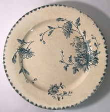 Plat Gien en porcelaine terre de fer, modèle Dauphinois ancien, 33 cm, 1878