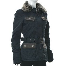 Manteau parka col fourrure