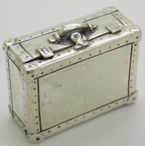 Valise argent massif 800 - valise,